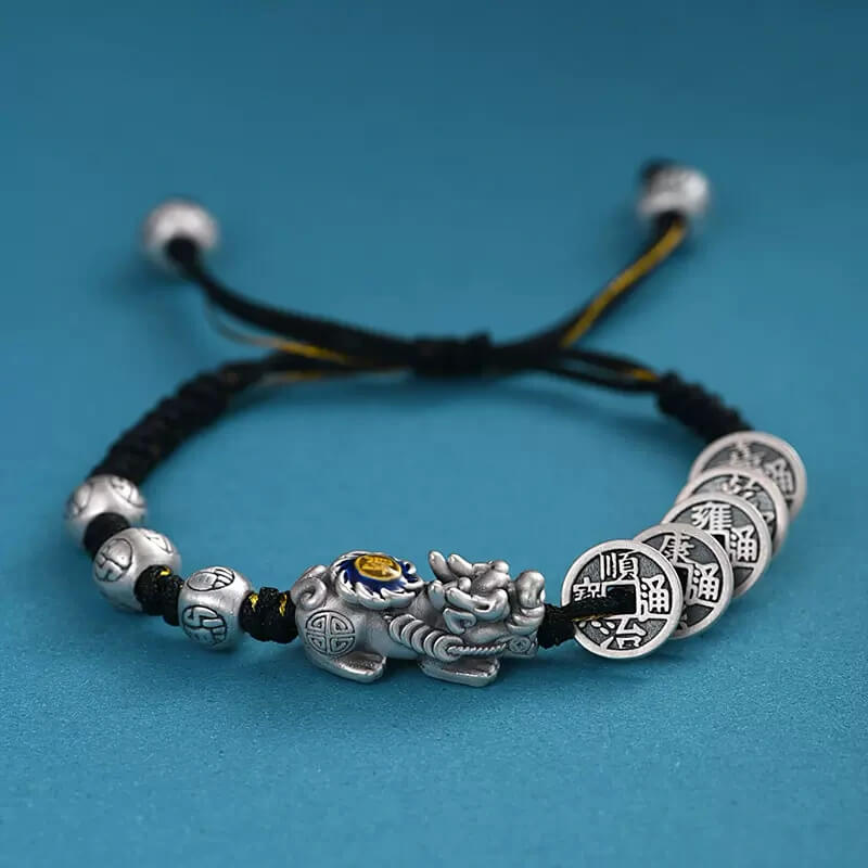 Pixiu & Lucky Coins Feng Shui Bracelet to Attract Wealth and Good Luck